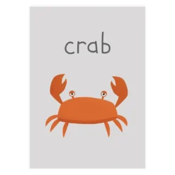 Affisch Med Krabba