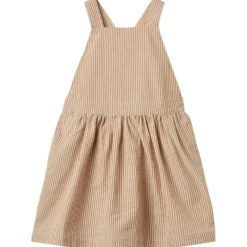 Agnes Pinafore-klänning Caramel Stripe
