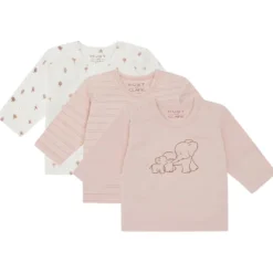 Amar 3-Pack Långärmad T-shirt Peach Dust