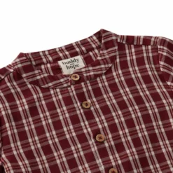 August-rutig skjorta i Christmas Red