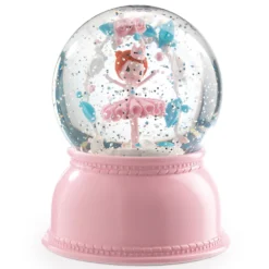 Ballerina Snöglob Med Nattlampa Pink