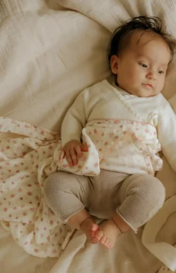 Bamboo Muslinfilt Petit River Rose