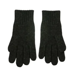 Barnhandskar I Ull Dark Brown Melange