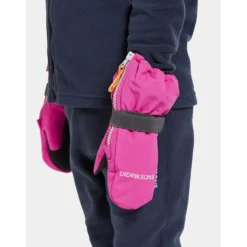 Biggles Zip Mitten Skidhandskar Plastic Pink