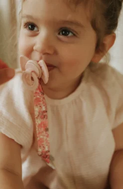 Binky Bow Napp Silikon För Nyfödd 0-6M Misty Pink