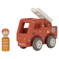 Brandbil Med Träfigur Red
