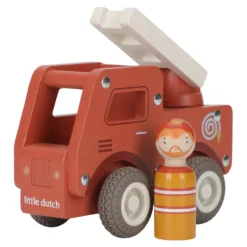 Brandbil Med Träfigur Red