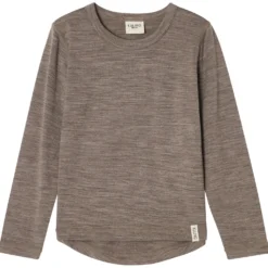 Canberra Baselayer-topp I Ull Light Brown Melange