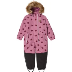 Chamonix Vinteroverall Mauve Hearts