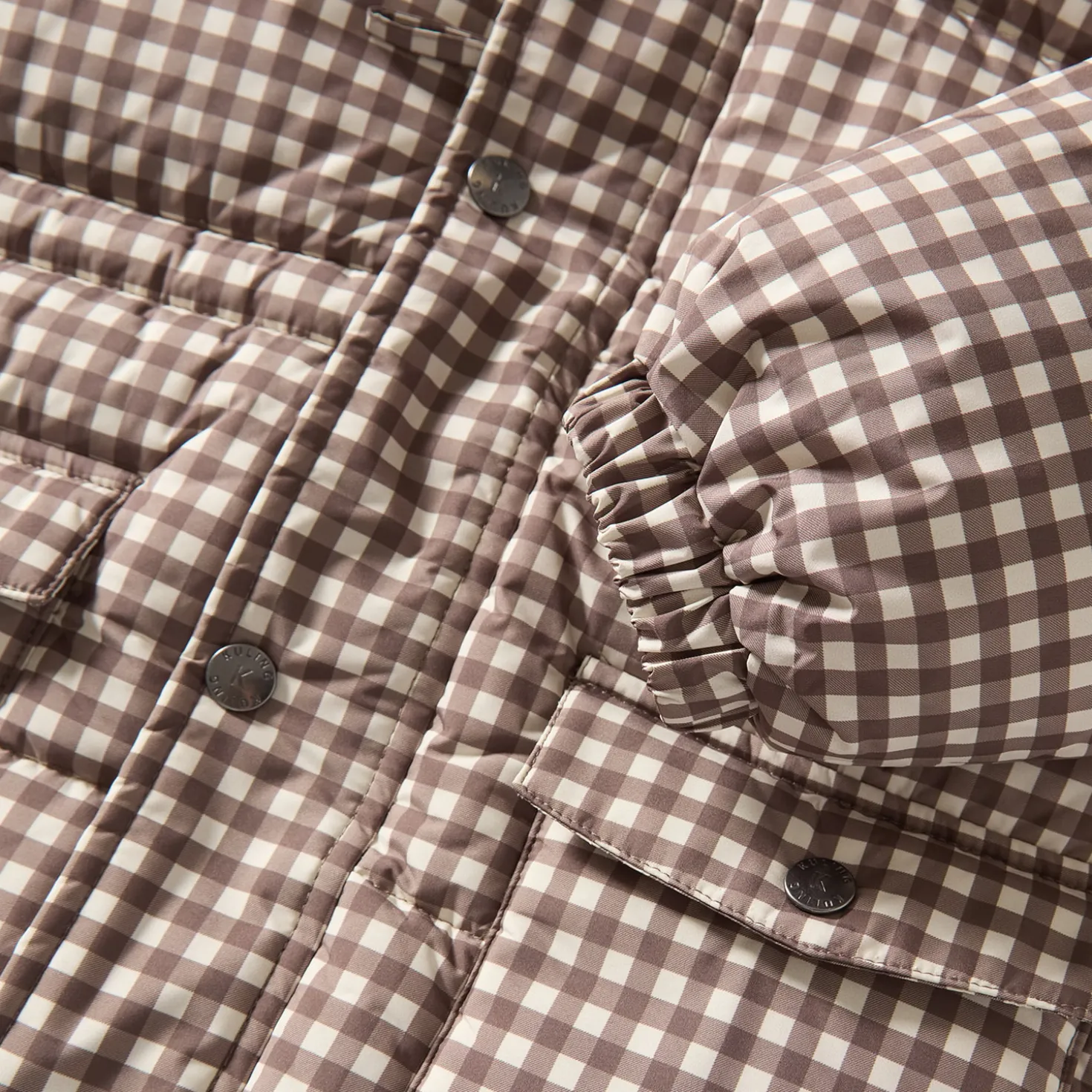 Cleveland Pufferjacka Brown Gingham