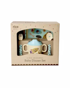 4-delars Presentförpackning För Babymiddag Soft Blue