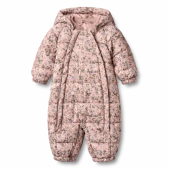 Edem Vadderad Babyoverall Rose Powder Flowers