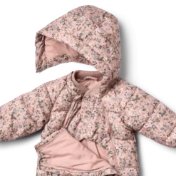Edem Vadderad Babyoverall Rose Powder Flowers