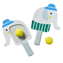 Eli The Elephant Kardborr-racketset För Barn Grey