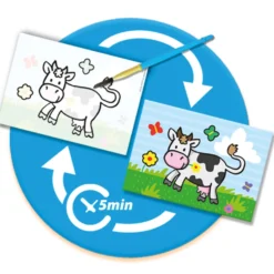 Farm Animals Färgläggning Med Vatten Multicolor