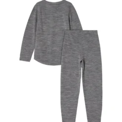 Gisborn Baselayer-set I Ull Och Bambu Foggy White Apple