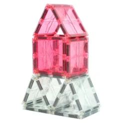 Glitterplattor Förpackning Transparent / Rosa 16 Delar Multicolor