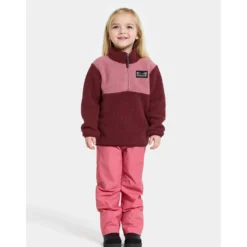 Gosig Kids Jumper Med Halv Dragkedja Anemon Red