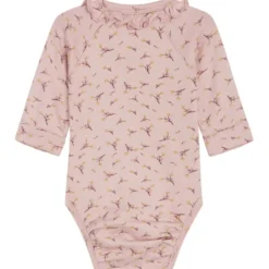 GOTS Bing Blommig Omlottbody Dusty Rose