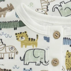 GOTS Långärmad T-shirt Aop Marshmallow White