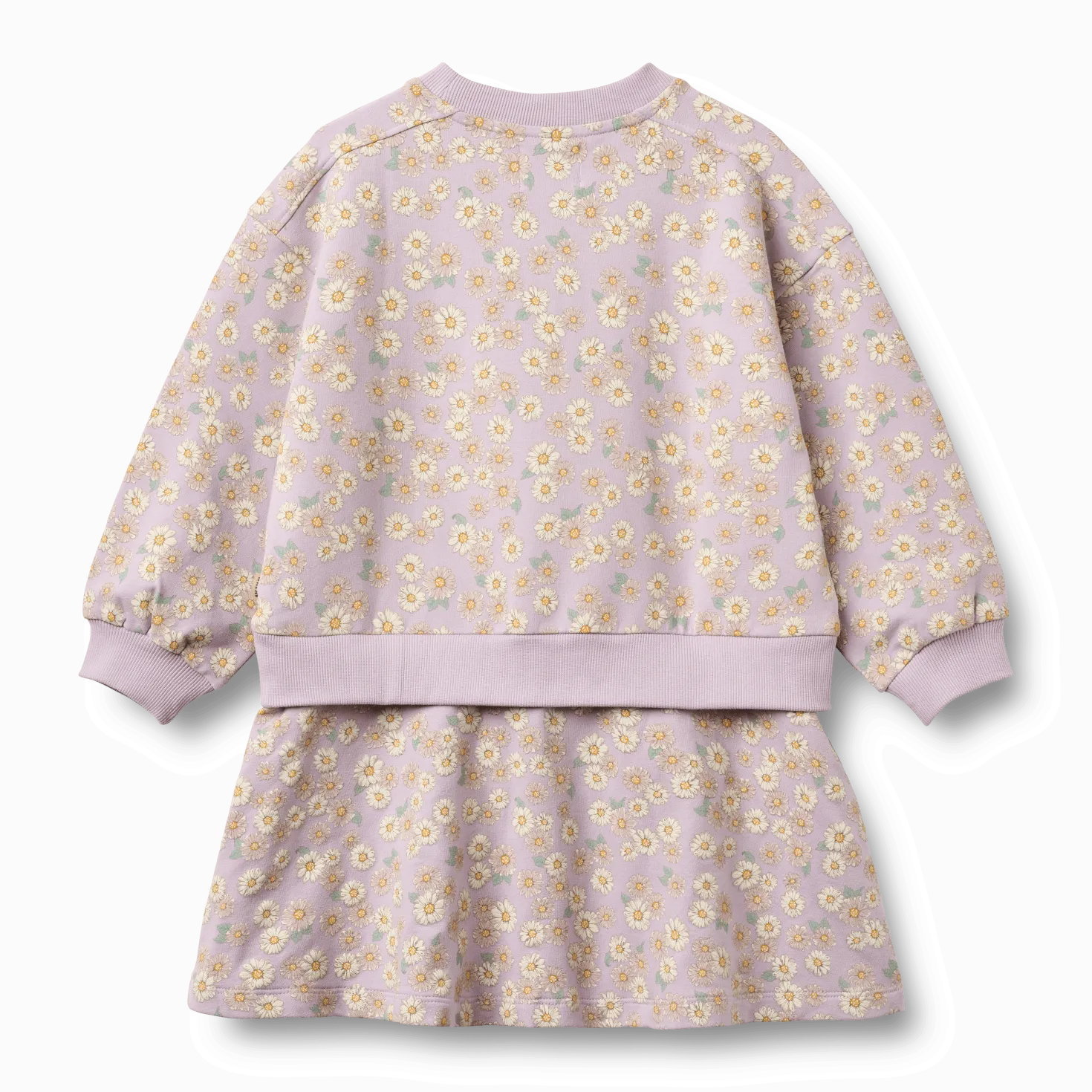 GOTS Maggie Sweatklänning Lavender Daisies