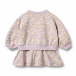 GOTS Maggie Sweatklänning Lavender Daisies