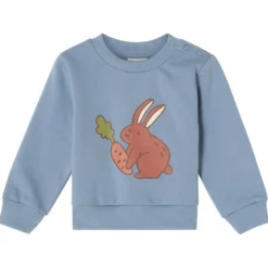 GOTS Martin Mjukisset Med Kanintryck Dove Blue