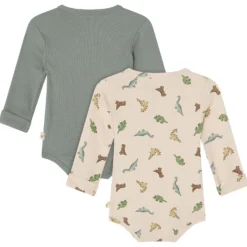 GOTS Max Wrap Body 2-pack Sage Green / Dinosaur