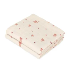 GOTS 2-pack Muslinduk Bows