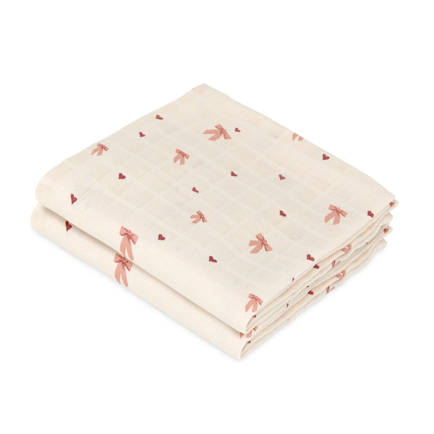 GOTS 2-pack Muslinduk Bows