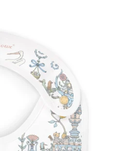 GOTS Satinhaklapp Carousel Blue