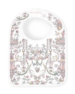 GOTS Satinhaklapp Toile De Jouy Pink