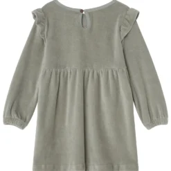 GOTS Tanja Klänning I Velour Sage Green