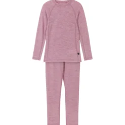 Grå Rosa Ull Underställsset