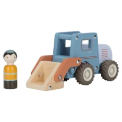 Grävmaskin Med Träfigur Blue
