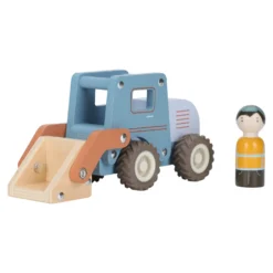 Grävmaskin Med Träfigur Blue