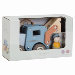 Grävmaskin Med Träfigur Blue