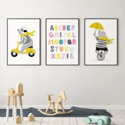 Herr Björn På Moped Poster