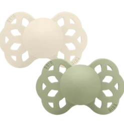 Infinity 2-pack Anatomiska Silikonnappar Ivory Sage