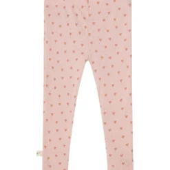Kalle GOTS Hjärtmönstrade Leggings Aprikosfärgad