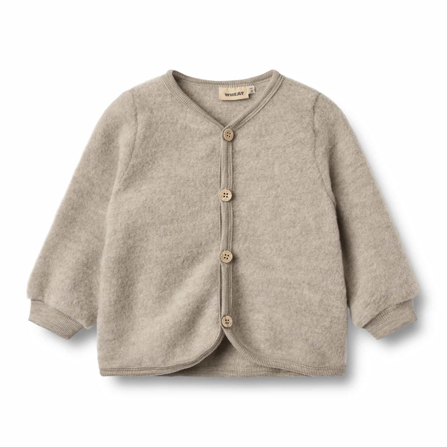 Kari Ullfleecekofta Khaki Melange
