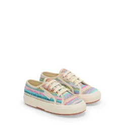 2750 Kids Raffia Sneakers Beige Laurel-purp