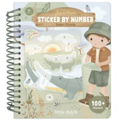 Klistermärkesbok Med Nummer Safari Friends