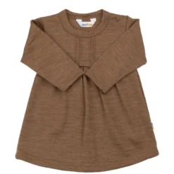 Klänning I Ull Warm Brown