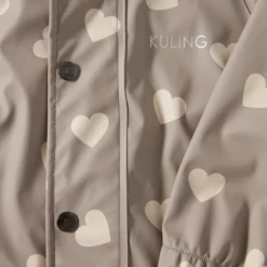 Leeds Ofodrad Regnoverall Taupe Hearts