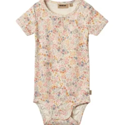 Linette Kortärmad Baby Body Bright Flowers