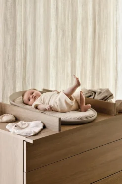 Mamee Inläggskudde Till Skötbädd Stripe Beige White