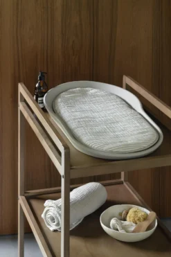 Mamee Inläggskudde Till Skötbädd Stripe Beige White