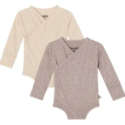 Max Beige/Taupe Prickig 2-pack Baby Body
