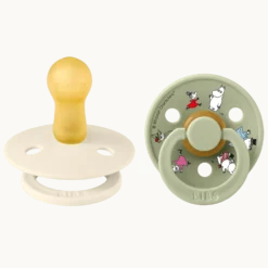 Moomins Friends 2-pack Runda Latexnappar Ivory Sage